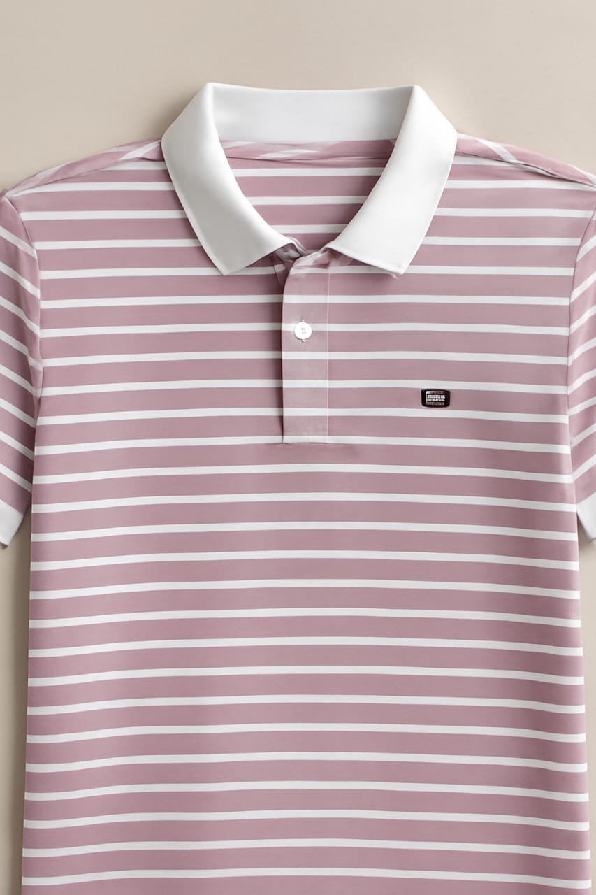 Youth Striped Full Sleeve Polo Shirt